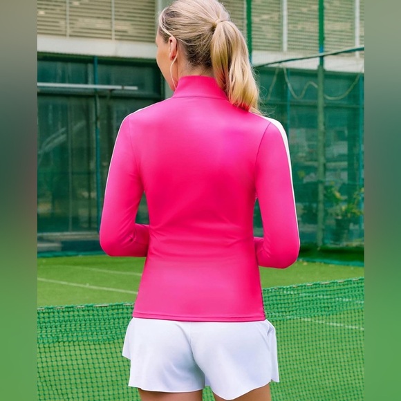 JACK SMITH Women Long Sleeve Workout Shirts Moisture Wicking Golf Shirts - Picture 2 of 3